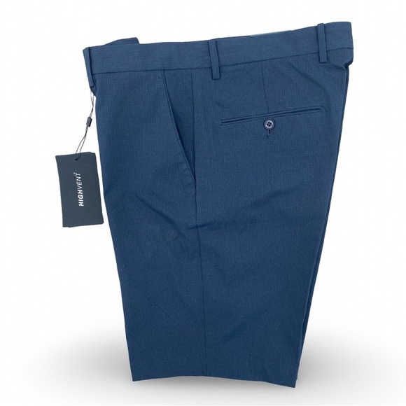 J. Lindeberg Blue Flat Front High Vent Golf Shorts JL Navy Blue Size 34” NWT - Picture 5 of 10